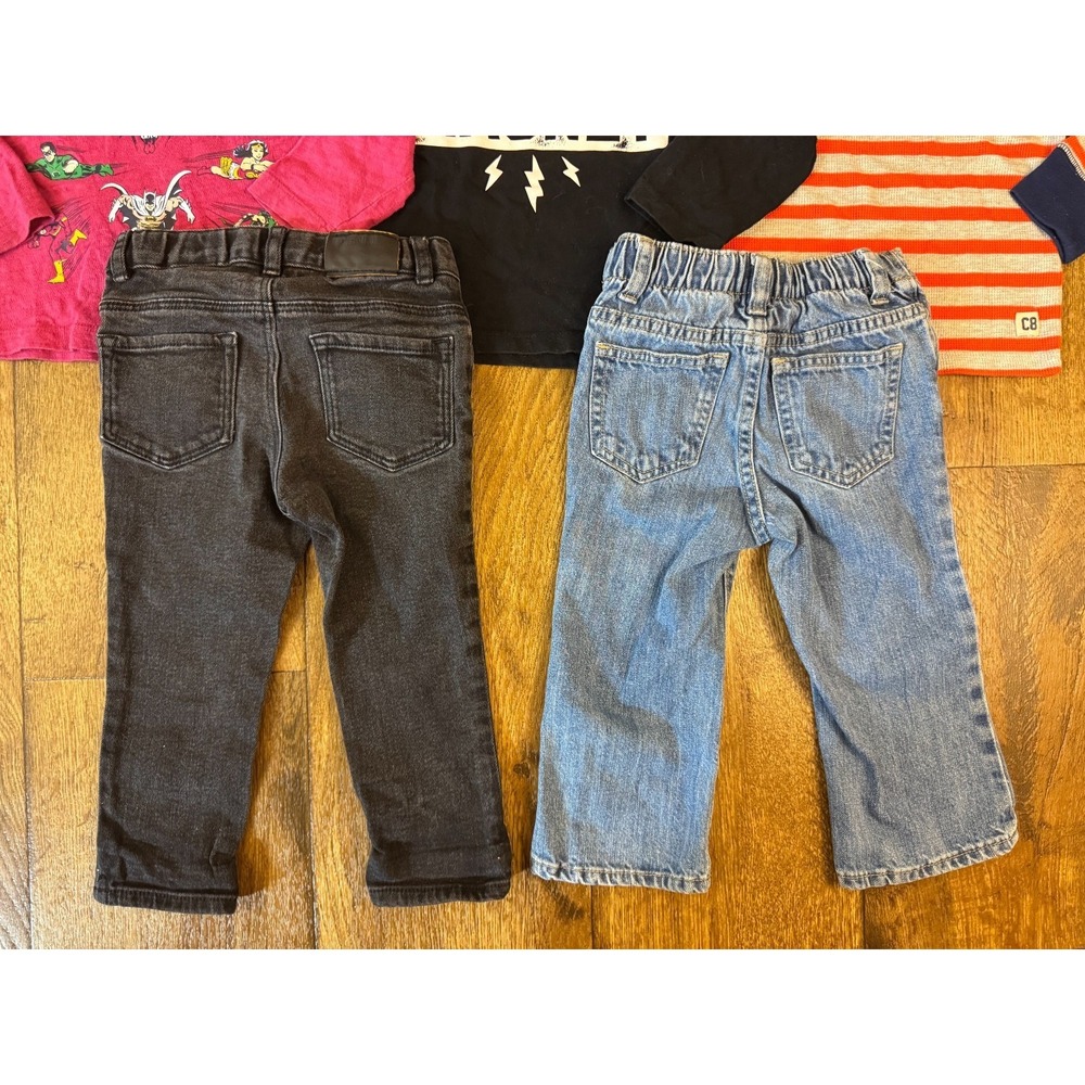 Toddler Boy Clothes 18-24 Months Shirts Pants Jeans Super Heroes Fall Winter Lot - Picture 12 of 14
